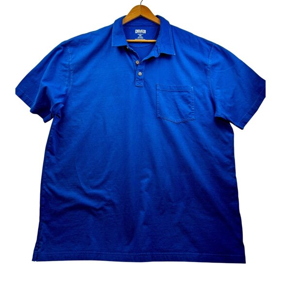 Duluth Trading Polo Shirt Mens 2XL Cobalt Blue Longtail Elevated Casual Classic - Picture 1 of 6